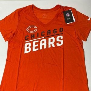 Chicago bears womens vneck orange shirt size medium